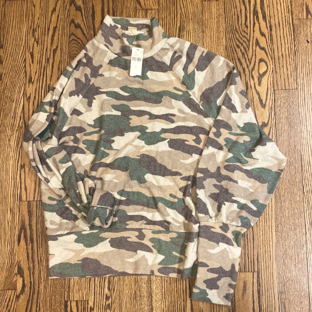 Anthropologie Camo Sweater